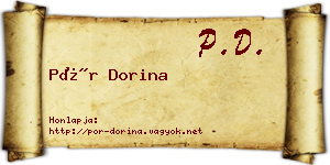 Pór Dorina névjegykártya